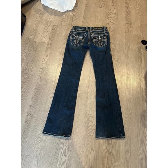 Rock Revival Womens Size 27 Debbie Boot Jeans Low Rise Zip Fly - Picture 6 of 9